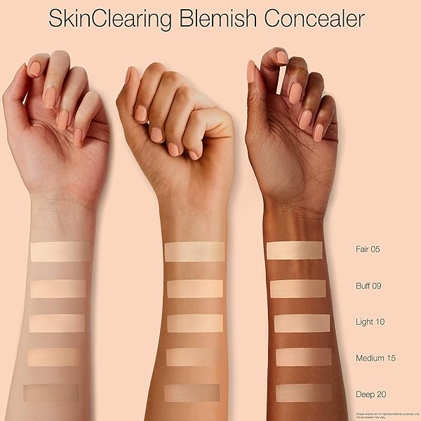 NEUTROGENA SKINCLEARING BLEMISH CONCEALER FACE MAKEUP WITH SALICYLIC ACID ACNE MEDICINE, NON-COMEDOGENIC AND OIL-FREE CONCEALER HELPS COVER, TREAT & PREVENT BREAKOUTS, MEDIUM 15,.05 OZ