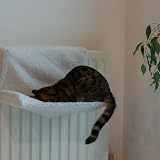 DIVCHI Cat Radiator Bed Warm Fleece Hammock 46x25x30 cm White view 2