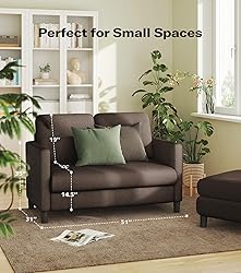 Welzona Loveseat Sofa, 51" Small Sofa Couch for