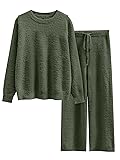 ANRABESS Women's Fuzzy Fleece Pajama Sets 2 Piece