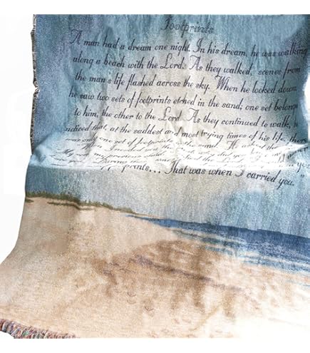 Simply Home Coperta Arazzo 'Lord Is My Shepherd' – Salmo 23, Plaid Regalo Spirituale, Prodotto USA