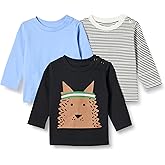 Amazon Essentials Unisex Babies' Relaxed-Fit 100% Cotton Long-Sleeve T-Shirts
