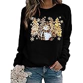 EGELEXY Snowman ShIirt for Women Christmas Snowman Sweatshirts Christmas Tree Outfits Merry Lightweight Pullover Tops
