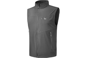Rodeel Men's Lightweight Golf Vest Windproof Sleeveless Cycling Jacket for Hiking Running