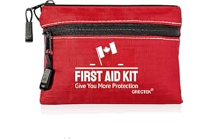 First Aid Kit 100 Pices Survival Kit Pocket Sized Pouch, Lightweight & Compact with Dual Zippers (CA)