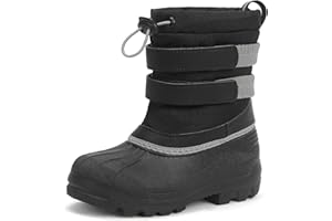 Hehainom Boys Girls Snow Boots for Kids Warm Winter Shoes Water-Resistant Anti-Slip Outdoor Little Big Kids Girls Boots