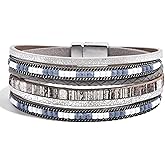 VIBILIA Boho Leather Wrap Bracelets for Women Multi-Layer Bracelets with Strong Clasp Jewelry for Women