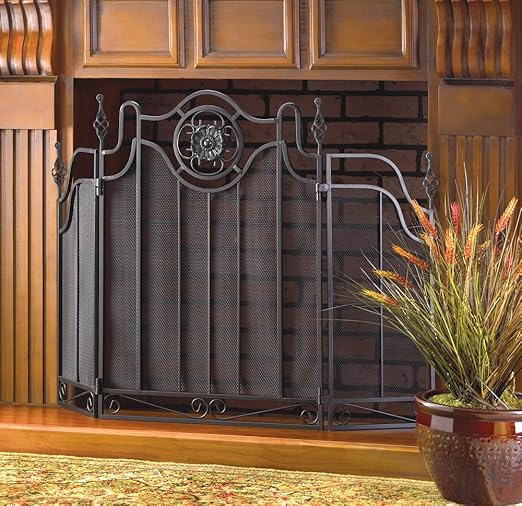 wakatobi Decorative Fireplace Screens, 3 Panel Tuscan