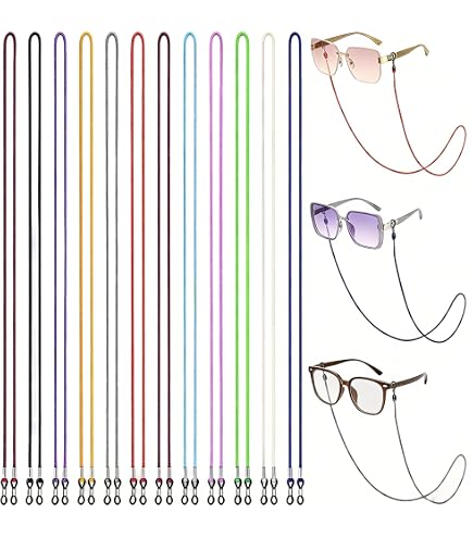 12 Pieces Eyeglass Sun Glasses Neck Strap Eyeglass Strap Cord Holder Necklace Sunglasses Chain