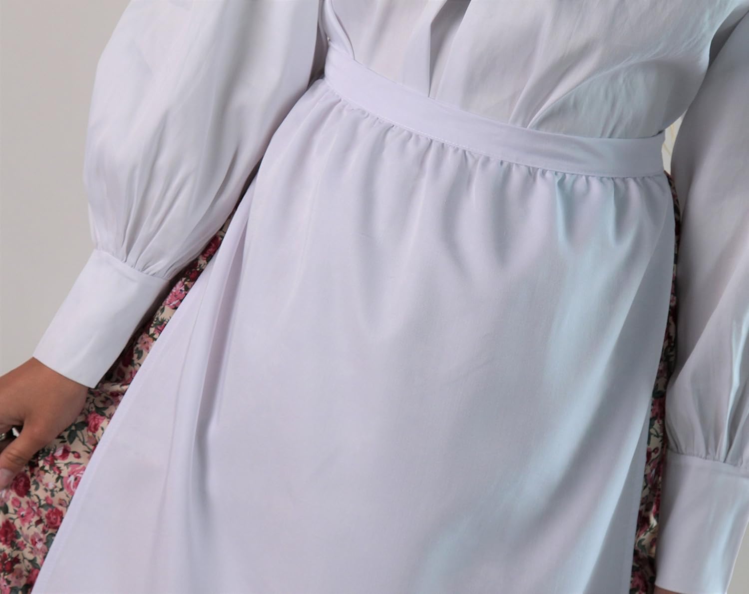 Simple White 30" Long Peasant Apron (Choose Size) (Girls, White - Girls): Clothing