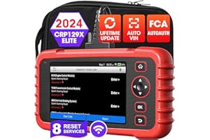 LAUNCH CRP129X Elite 2024 New OBD2 Scanner for Car, FCA AutoAuth, 8 Reset Oil/EPB/SAS/TPMS/BMS/Throttle/DPF Reset/Injector Coding, Scan Tool for ABS/SRS/at/Engine, Lifetime Free Update, Auto VIN