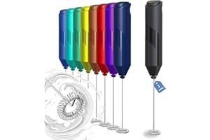 GOGENGEN Handheld Milk Frother - Battery Operated Electric Foam Maker and Mixer for Drinks - Perfect for Bulletproof Coffee, Matcha, Cappuccino - Milk Frother Handheld for Silky Smooth Foam
