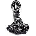 Kotap BB-9B Ball Bungee Cord, Heavy-Duty & Versatile, Indoor & Outdoor, Tarp Tie-Down, Organize & Secure, 9 Inch, Black, 25 Pack