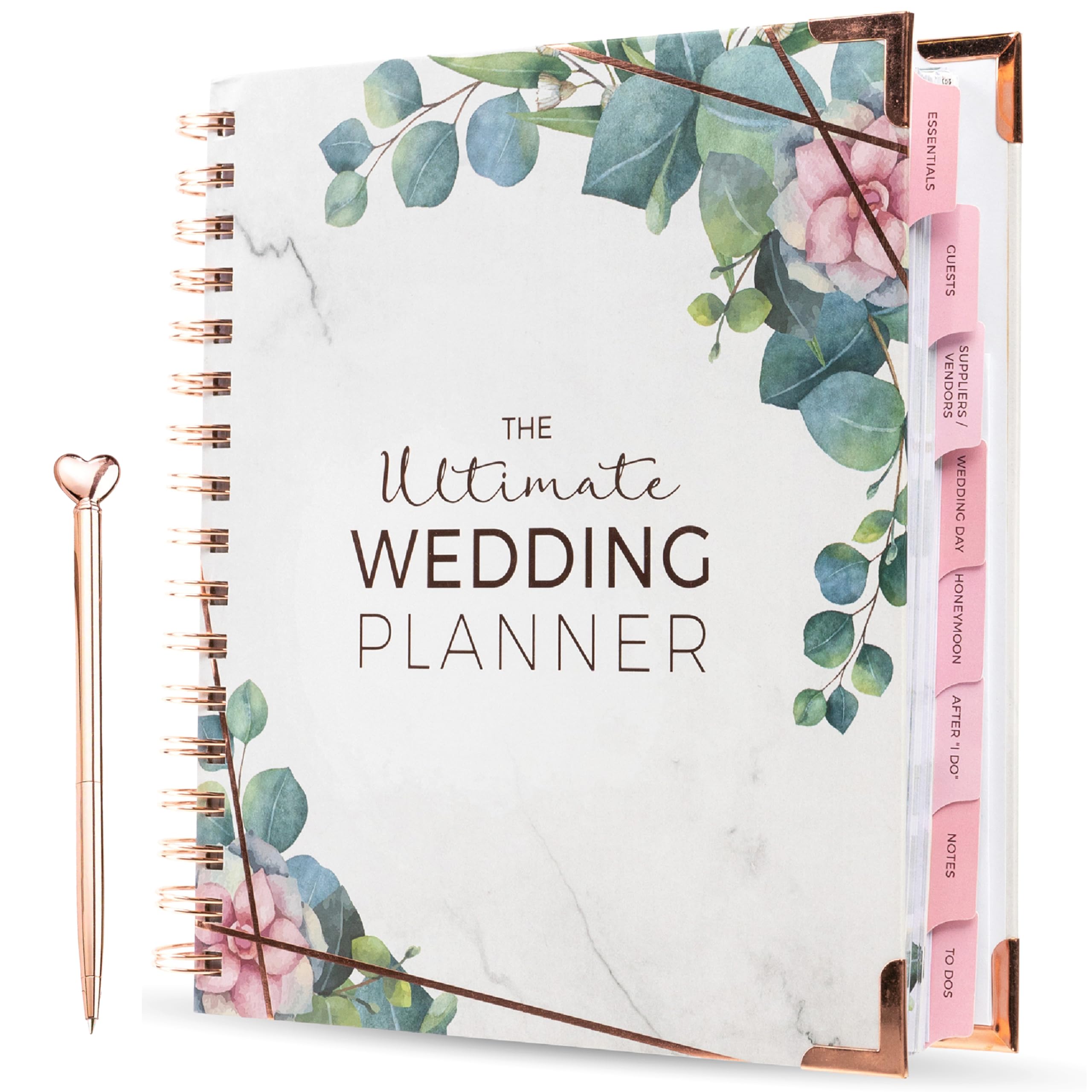 The Ultimate Wedding Planner Book and Organiser for UK Weddings - Full Of Unique Hints, Tips, Guides & Countdowns - Engagement Gift For Couples