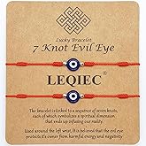 LEQIEC Evil Eye Bracelet for Women Men 7 Knot Red String Protection Blue Easter Bracelet Mal Be Ojo Mexican Energy