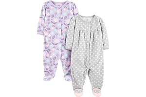 Simple Joys by Carter's Baby-Girls 2-Pack Fleece Footed Sleep and PlayBaby and Toddler Sleepers