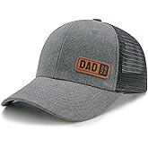 HAFOUXIGM Dad Est 2026 Trucker Hat for First Time Dad, Gifts for New Daddy Husband from Daughter Son Wife Grey/Black