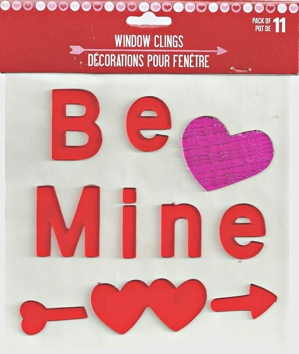 Assorted Valentine Window Gel Clings Bundle 33 Total Clings 3 Sheets