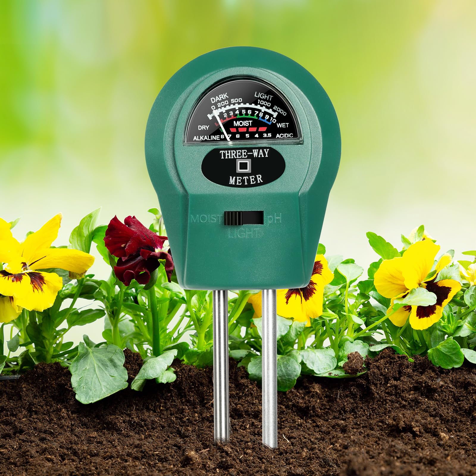 flintronic NEW 2025 * 3 in 1 Soil Tester, Ground Moisture/PH/Light Tester, Garden Agriculture Moisture Tester, Compact & Lightweight, Suitable For Indoor And Outdoor Vegetable Bed Gardens, Etc.