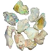 CRYSTALIS 50 carats Natural Rainbow Ethiopian-Opal, Birthstone, Loose Gemstone Wholesale Bulk Rough Jewelry Making Supply, Chakra & Healing Raw Stones, Wire Wrapping, DIY, Gem Collection, A+ Grade