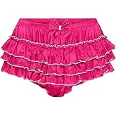 Satini Frilly Sissy Ruffled French Knickers Briefs Lingerie Silky Satin Underwear Panties