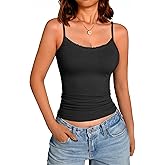GKBK Lace Camisole Top for Women Sexy Tank Top Adjustable Spaghetti Strap Club Party Shirt Sleeveless Tank Cami Black XL