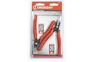 Crescent Shear Cutter Mini Pliers Set - Electrician Tool for up to 20-Gauge AWG Soft Wires (0.8 mm) - Premium Hand Tool - 2-Piece Set - S2KS5NN