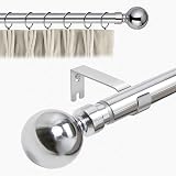 Aspire Homeware Curtain Pole Chrome Extendable 120 210 cm 28 mm
