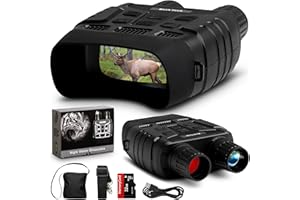 Bush Tech Night Vision Goggles | Night Vision Binoculars for Adults High Powered | Military Infrared Thermal Hunting Gear with Night Vision Scope | AR Glasses with 3X Digital Zoom, 2.31" LCD Display