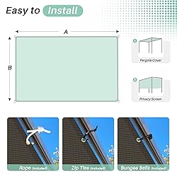 SunnyRoyal 20'x21' Sun Shade Sail Straight Edge
