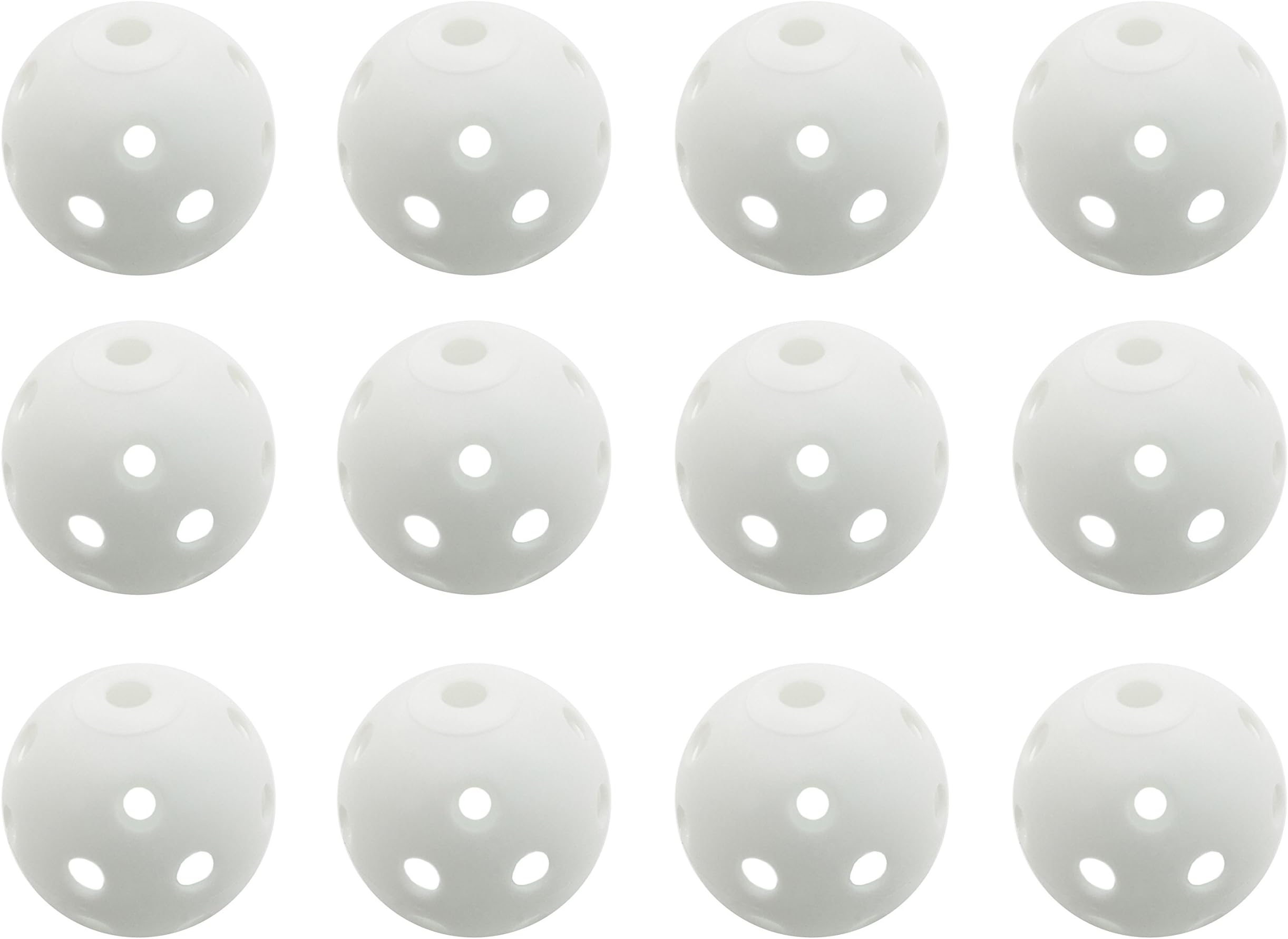 Silfrae Indoor Pickleball Balls 26 Holes Pack of 12