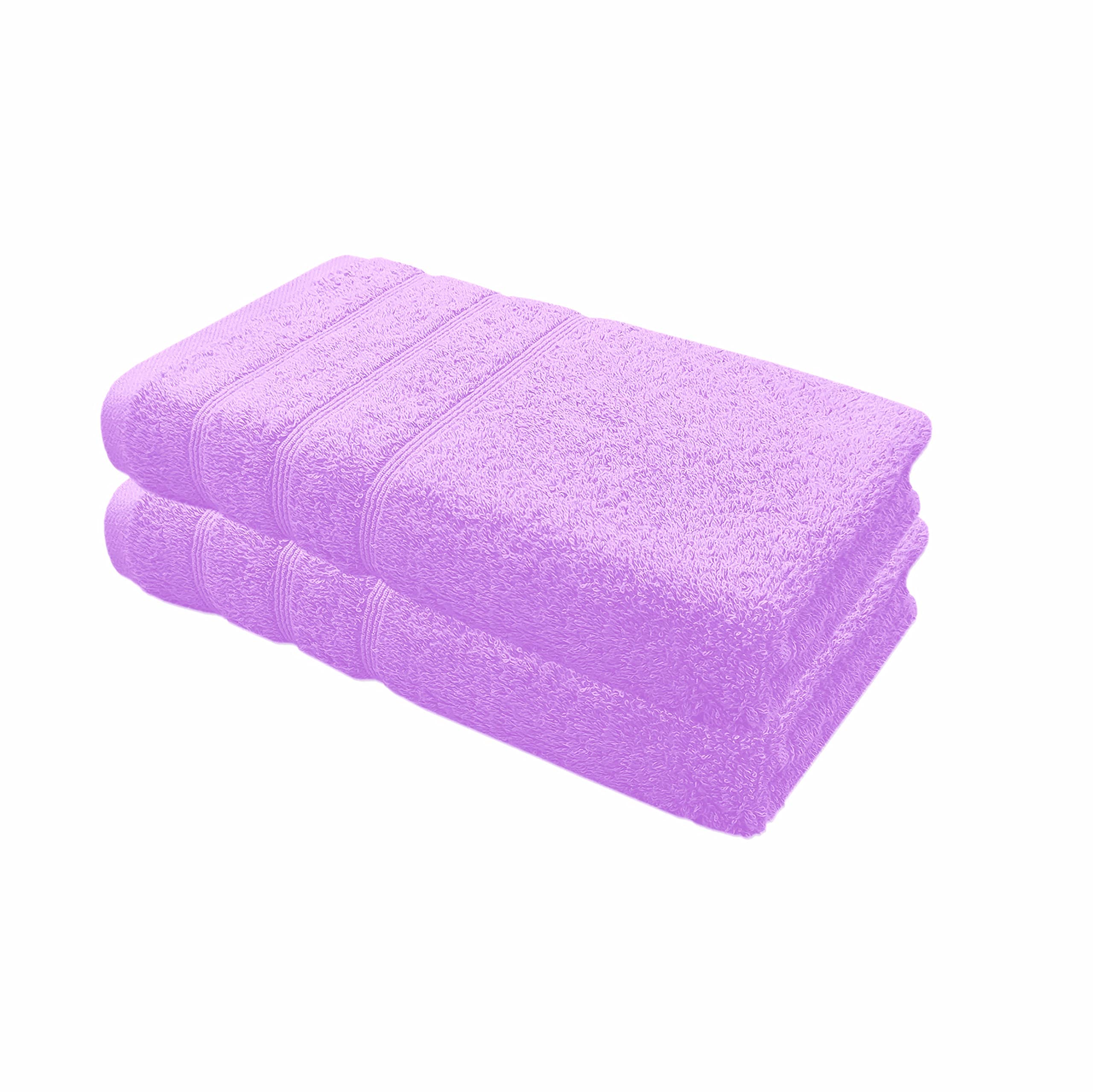 A & B TRADERS Premium Cotton Hand Towels 100% Soft Ring Spun Cotton 50 x 85 cm Hotel Quality Thick Absorbent (Pink, 2)