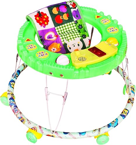 Ranco Poly Bags (TM) Round Grip Musical Baby Walker (Green)