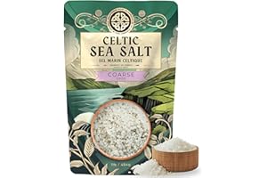 Coarse Grey Celtic Sea Salt, 1lb of Unrefined Organic Celtic Salt, Rich in Vitamins and Over 80 Trace Minerals, No Additives 