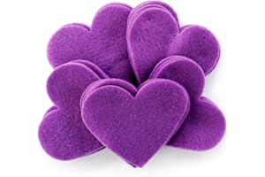 Playfully Ever After 3 Inch 28pc Felt Hearts (Purple)