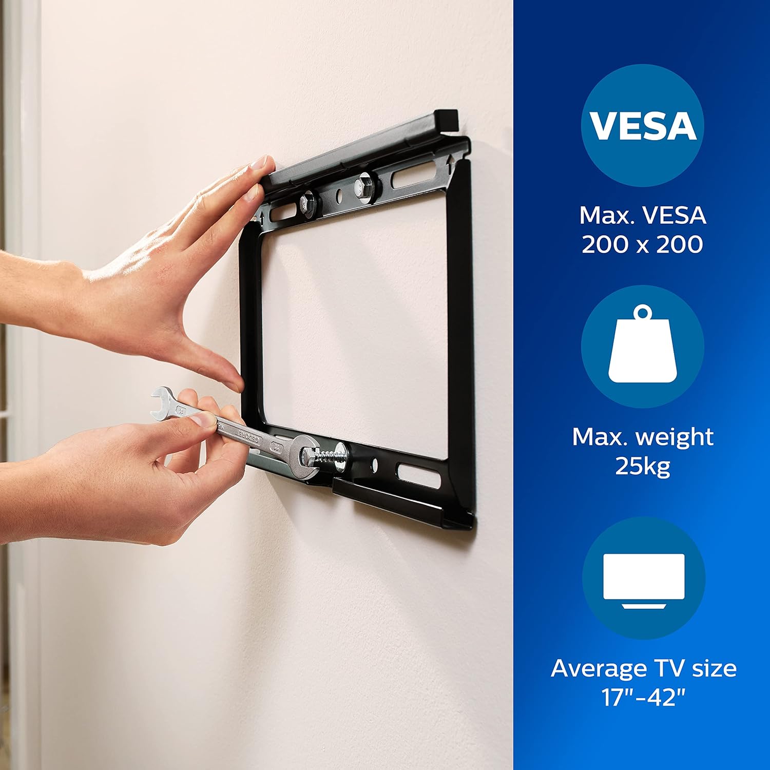 Philips Universal Fixed TV Wall Mount Bracket for Televisions up to 42 Inches and 25 KG - Image 3