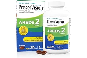 PreserVision AREDS 2 Eye Vitamin & Mineral Supplement, Contains Lutein, Vitamin C, Zeaxanthin, Zinc & Vitamin E, 210 Softgels (Packaging May Vary)
