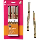 Sakura Pigma Micron Fineliner Pens, Sepia, Assorted Point Sizes - 4 Pack | Archival Ink Pens for Writing, Drawing, or Journaling, Fade Resistant, Consistent Color &amp; Professional Quality
