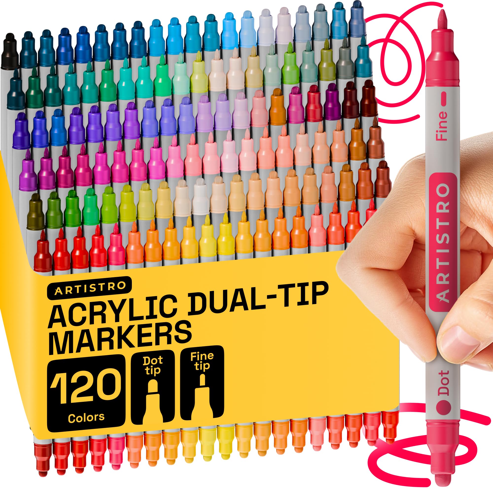 ARTISTRO 120 Acrylic Paint Pens, Acrylic Paint