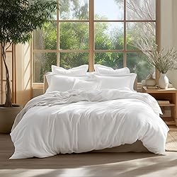 Bedsure 100% Washed Cotton Duvet Cover Oversized