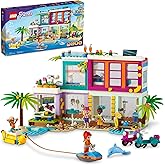 LEGO Friends Vacation Beach House 41709 Building Kit; Gift for Kids Aged 7+; Includes a Mia Mini-Doll, Plus 3 More Characters and 2 Animal Figures to Spark Hours of Imaginative Role Play (686 Pieces)