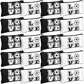 Amylove 20 Pieces Soccer Makeup Bag Gifts Soccer Cosmetic Travel Bag with Words Toiletry Zipper Pouch Portable for Women Football Lover Players Team Accessories