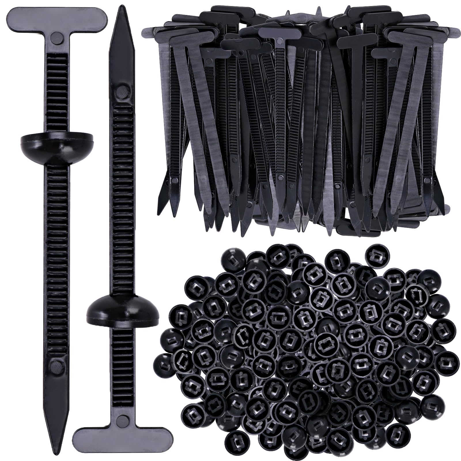 Photo 1 of 100Pcs Nylon Universal Cable Tie Buckle with Pin & Button Design?Automotive Zipper Clips - Zip Ties Heavy Duty Self-Locking Car Repair Fasteners as Fender, Fender Liner, Bumper(UV Resistant)