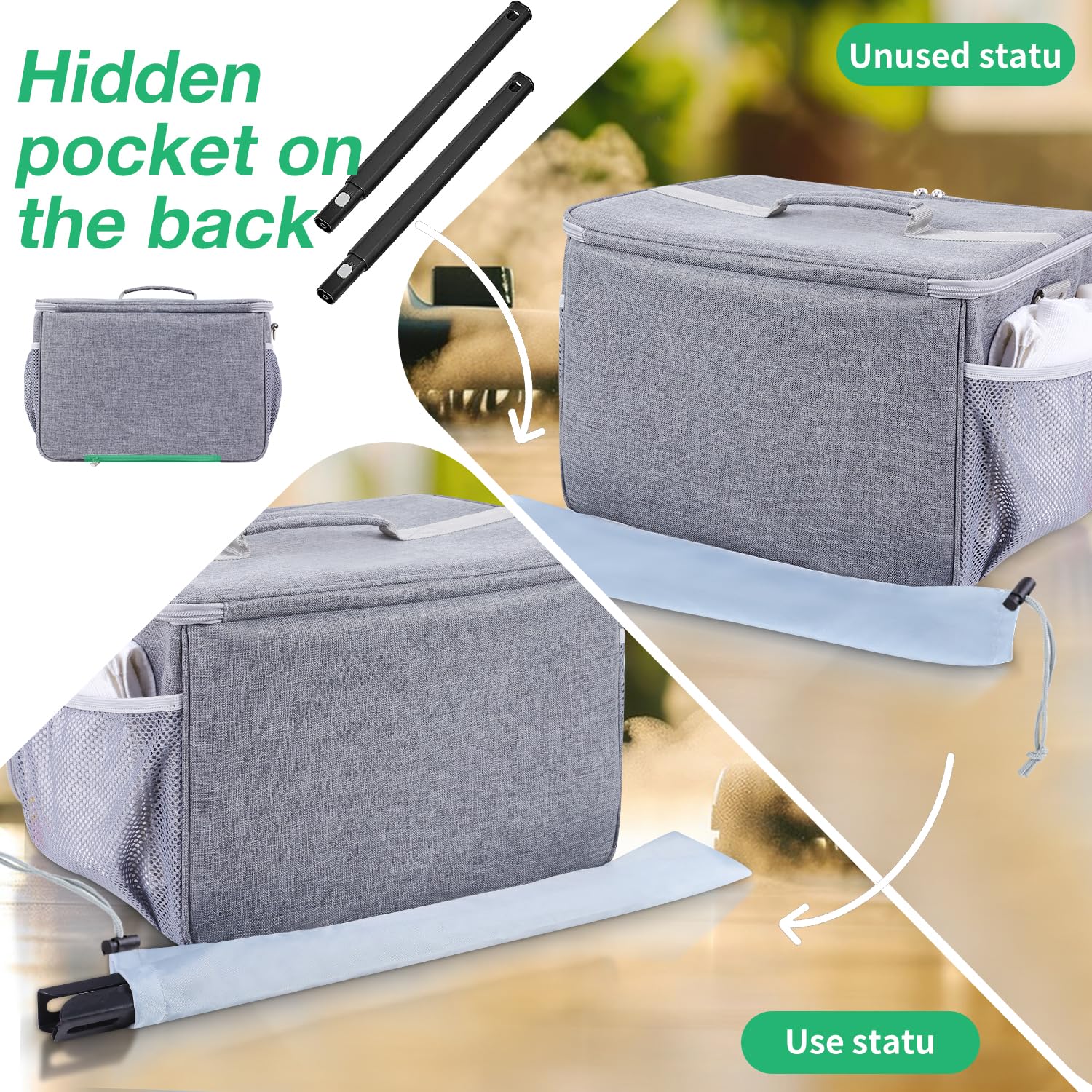 TXIYEAN Adjustable Compartments Carry Bag Compatible with Dupray Neat Steamer for Floors,Portable Steam Cleaner Storage Bag Household Hand Case with Extra Pockets（Case Only）