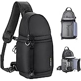 K&F CONCEPT Camera Sling Bag Crossbody Bag Camera Shoulder Backpack DSLR/SLR/Mirrorless Photography Bags Compatible with Cano