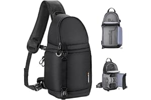 K&F Concept Camera Sling Bag for photographers, Professional 10L Waterproof Camera Shoulder Backpack for DSLR SLR Canon Nikon