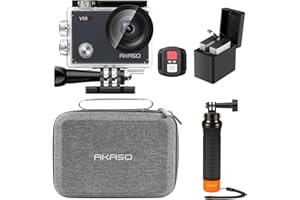 AKASO V50X Native 4K30fps 20MP WiFi Action Camera with EIS Touch Screen, 4X Zoom, 131 feet Waterproof Underwater Camera, Remo