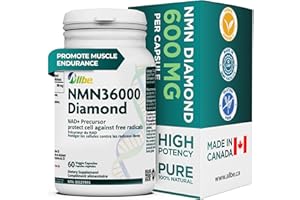 Allbe NAD+ Booster 600mg NMN Supplement Canada – Nicotinamide Mononucleotide with Vitamin B3 for Cellular Energy, Healthy Agi