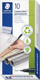 Staedtler 318 B10 Lumocolor Permanent Pen 0.6mm Fine Assorted 10