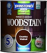 Johnstone's Interior & Exterior Woodstain Country Walnut 250ml Weathershield